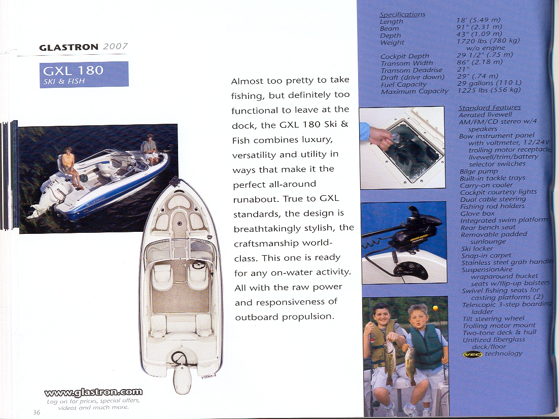 2019 Glastron® Boat Catalog, Parts List, and Product Information