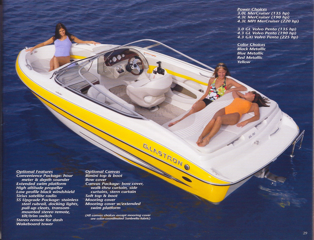 2019 Glastron® Boat Catalog, Parts List, and Product Information