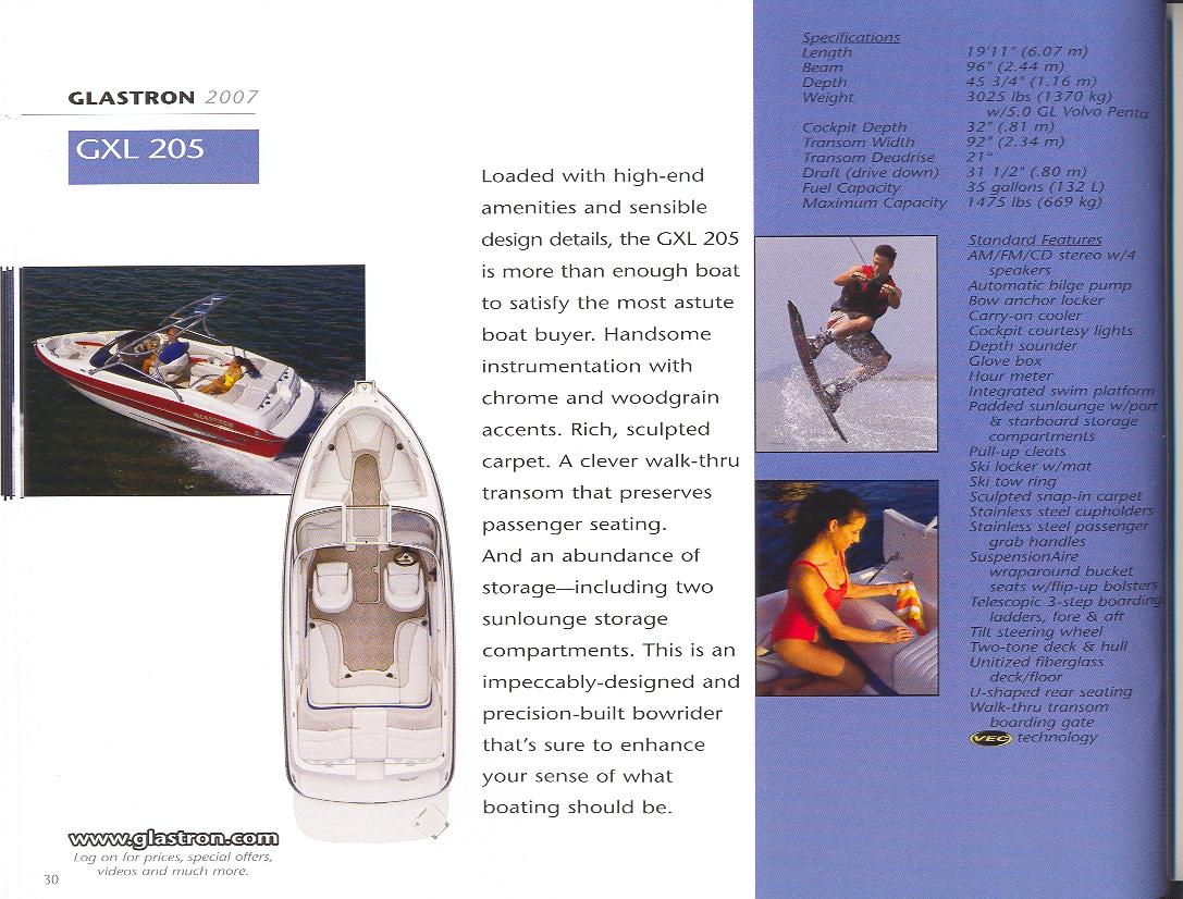 2019 Glastron® Boat Catalog, Parts List, & Product Information